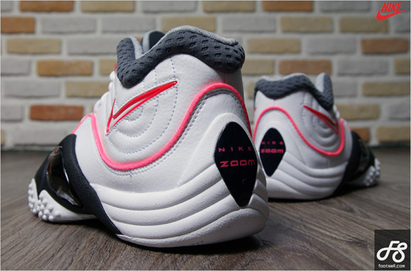 Nike Zoom Uptempo V Premium White/ Black - Wolf Grey - Detailed