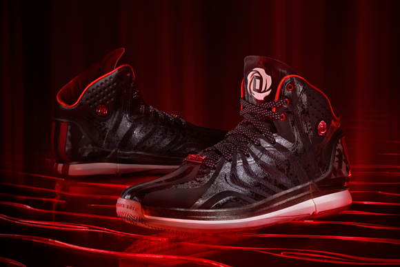 adidas D Rose 4.5 Black/ Red - Detailed 