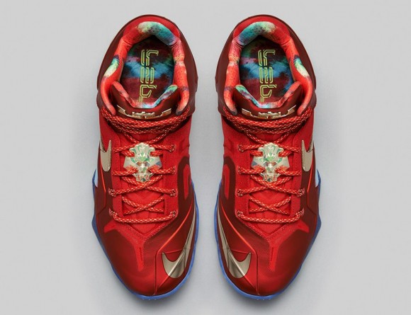 lebron 11 red and gold