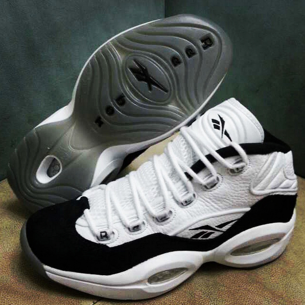 reebok question black and white