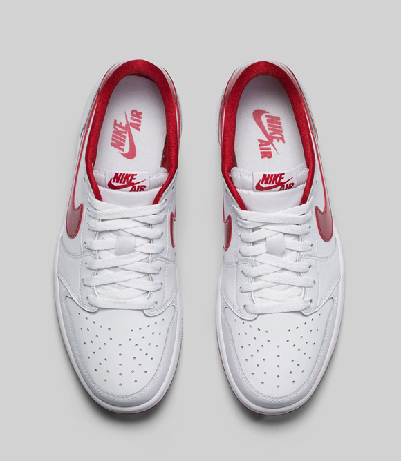 Air Jordan 1 Retro Low OG White/ Varsity Red - Official Look + Release ...