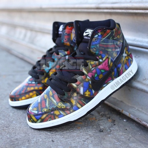 concepts x nike sb dunk high stained glass