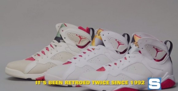 VIDEO: Air Jordan 7 'Hare' Retro vs 