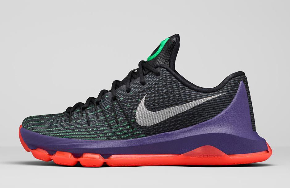 kd purple and green Kevin Durant shoes 