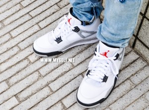 Air Jordan 4 Retro 'White Cement' top 