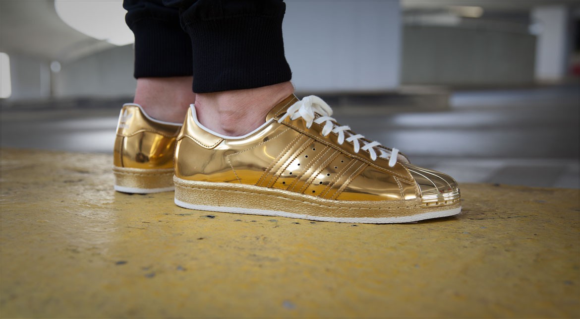 Shine On with the adidas Superstar 80s 'Metallic Gold' -