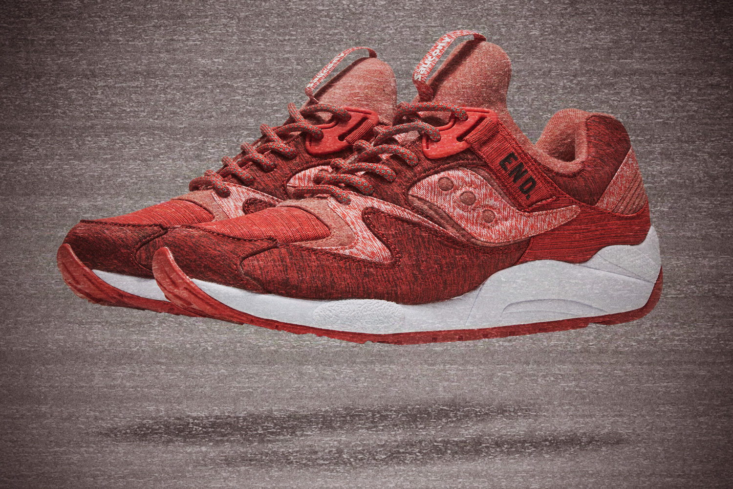 END x Saucony Grid 9000 'Red Noise 