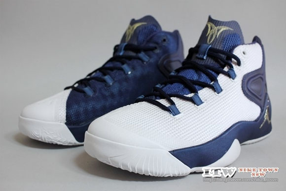 Get Up Close and Personal with the Jordan Melo M12 in White/ Navy ...