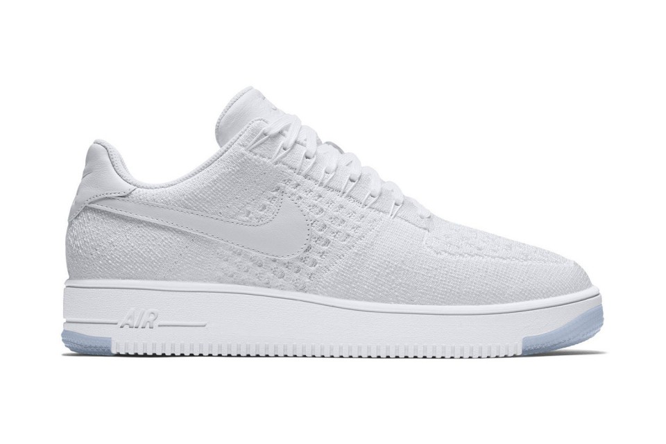 white knitted air force 1