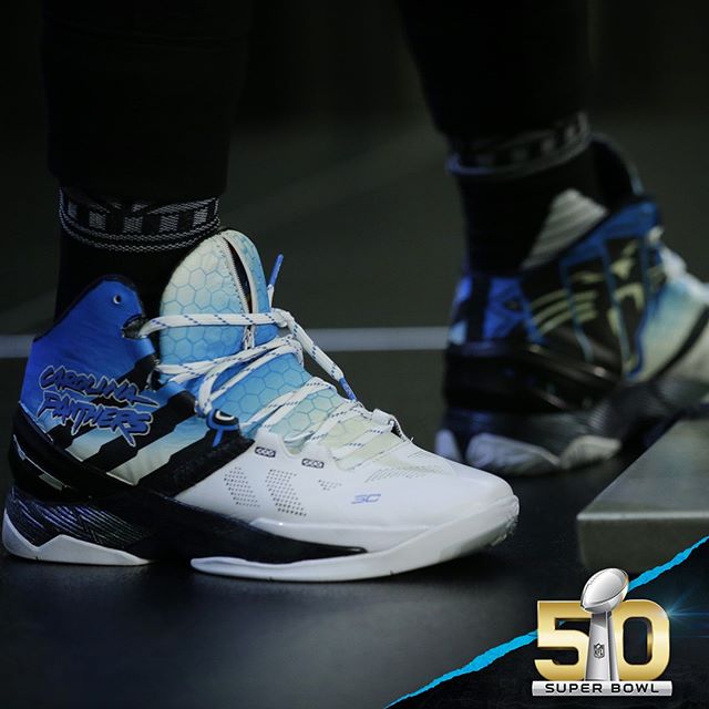 Cam Newton Rocks a Custom Colorway of the Under Armour Curry 2 ...