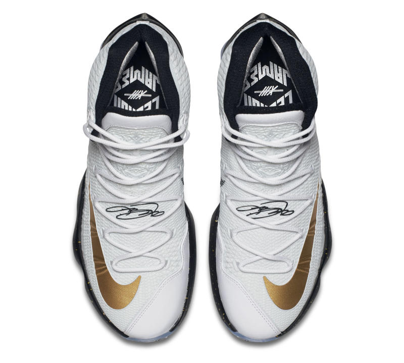 lebron 13 white and gold