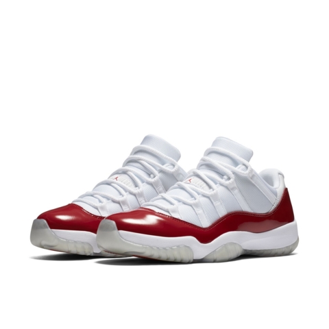 jordan 11 low top red and white