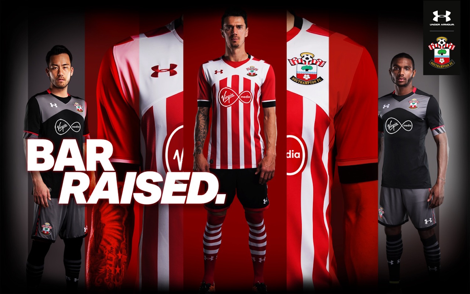 SOUTHAMPTON 2017-18 S/S HOME SHIRT BY UNDER ARMOUR SIZE MEN'S XL BRAND NEW 