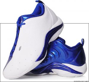 blue and white and1 shoes