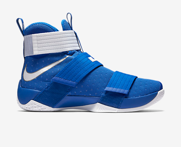 white and blue lebron soldier 10