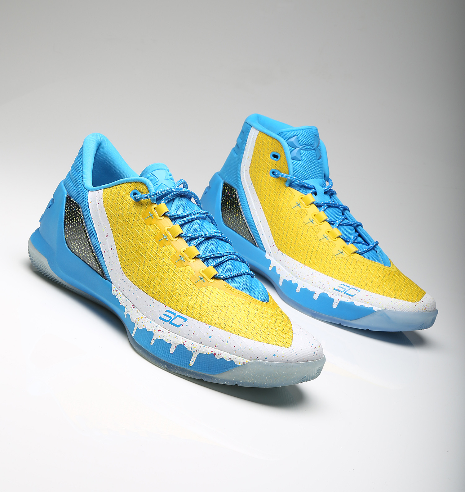 curry 3 white blue yellow