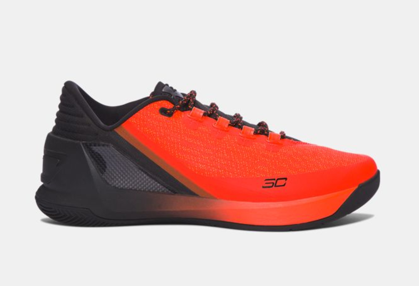 curry 3 low orange and black
