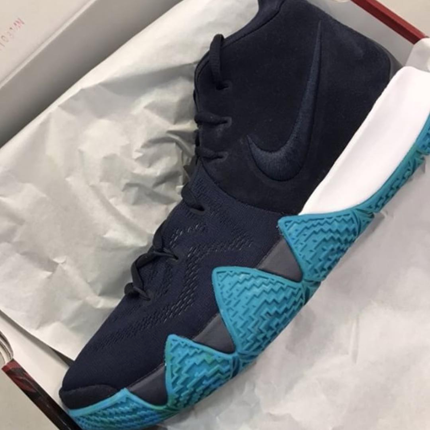 kyrie 4 blue and black