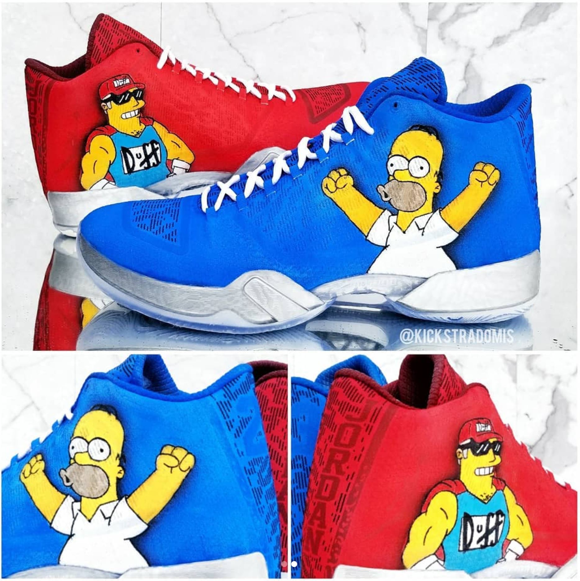 the simpsons custom shoes