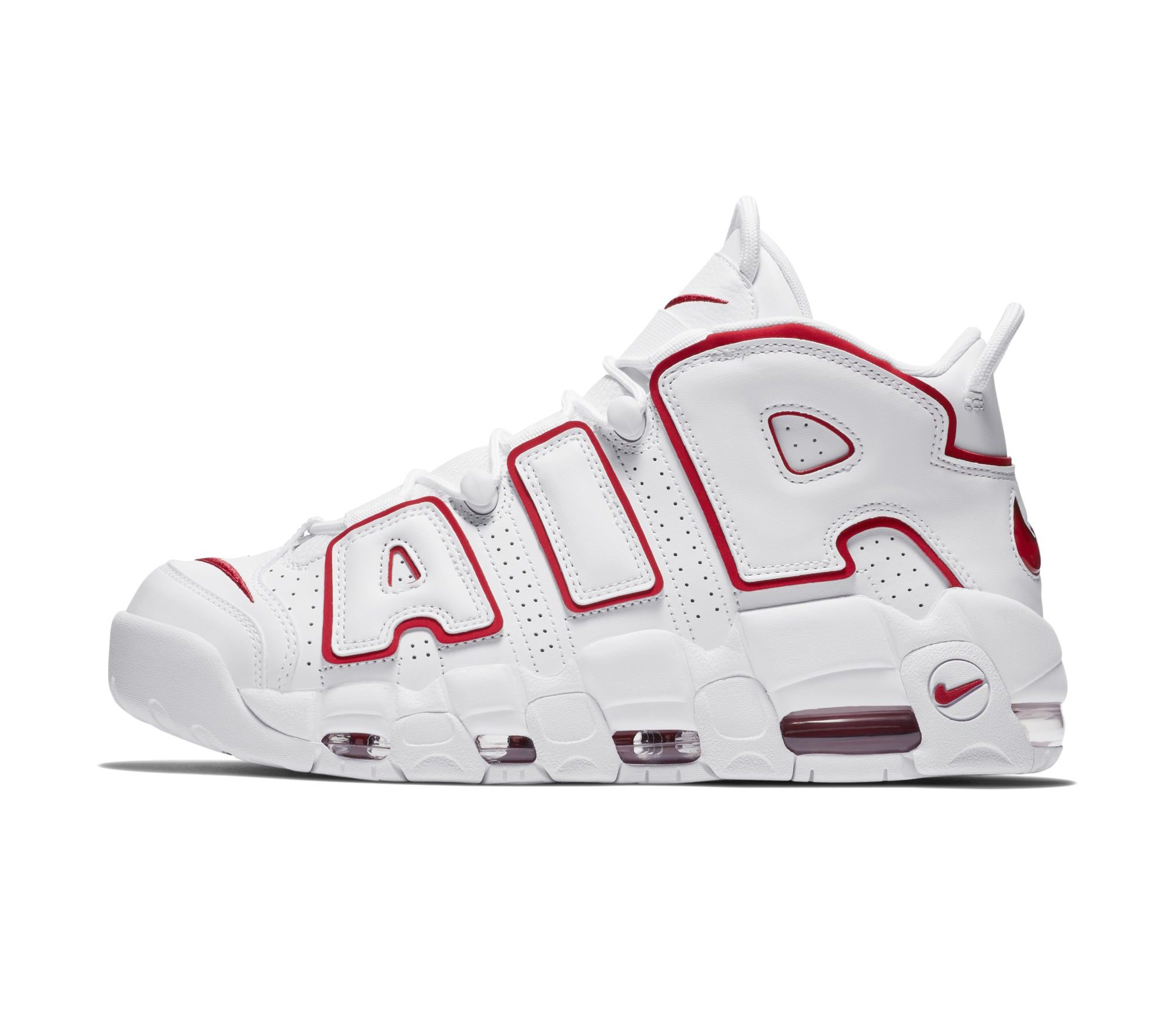 How The Nike Air More Uptempo Varsity Red Looks On-Feet