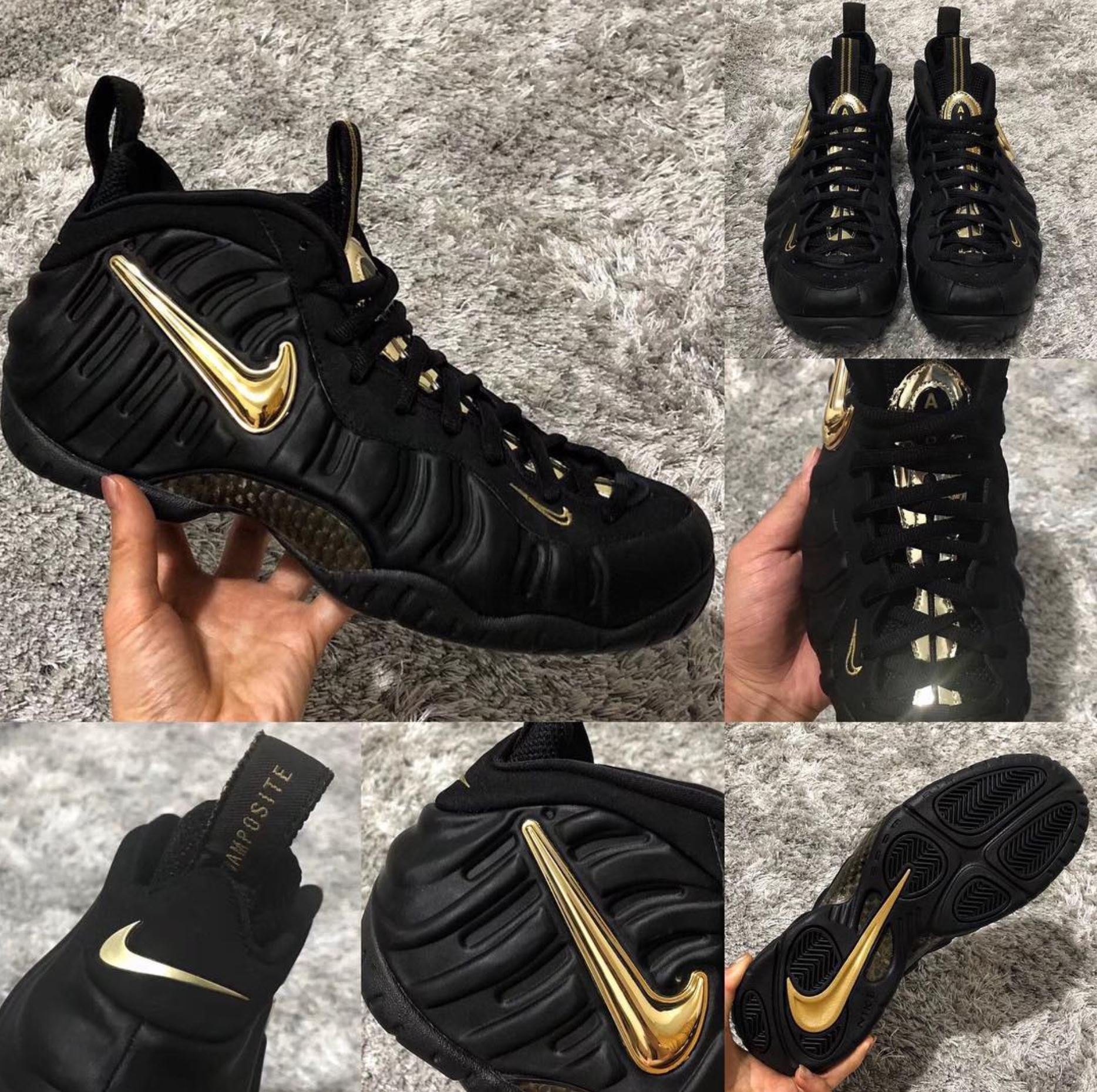 black and gold foams