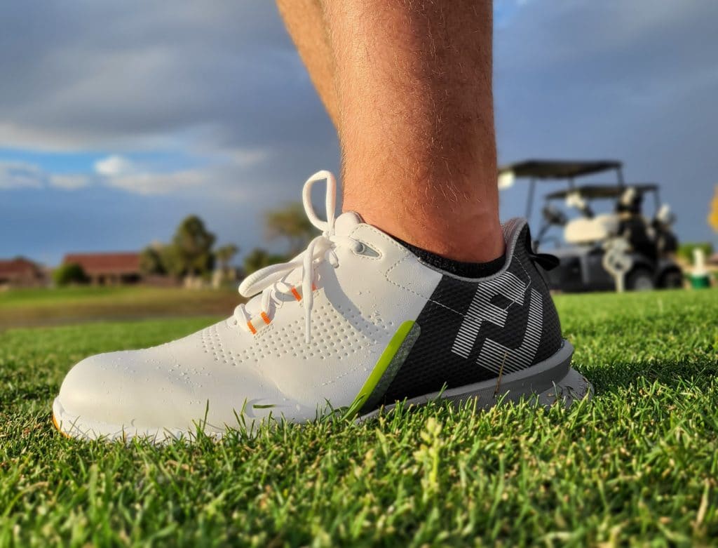 The FootJoy Fuel looks great on the course. 