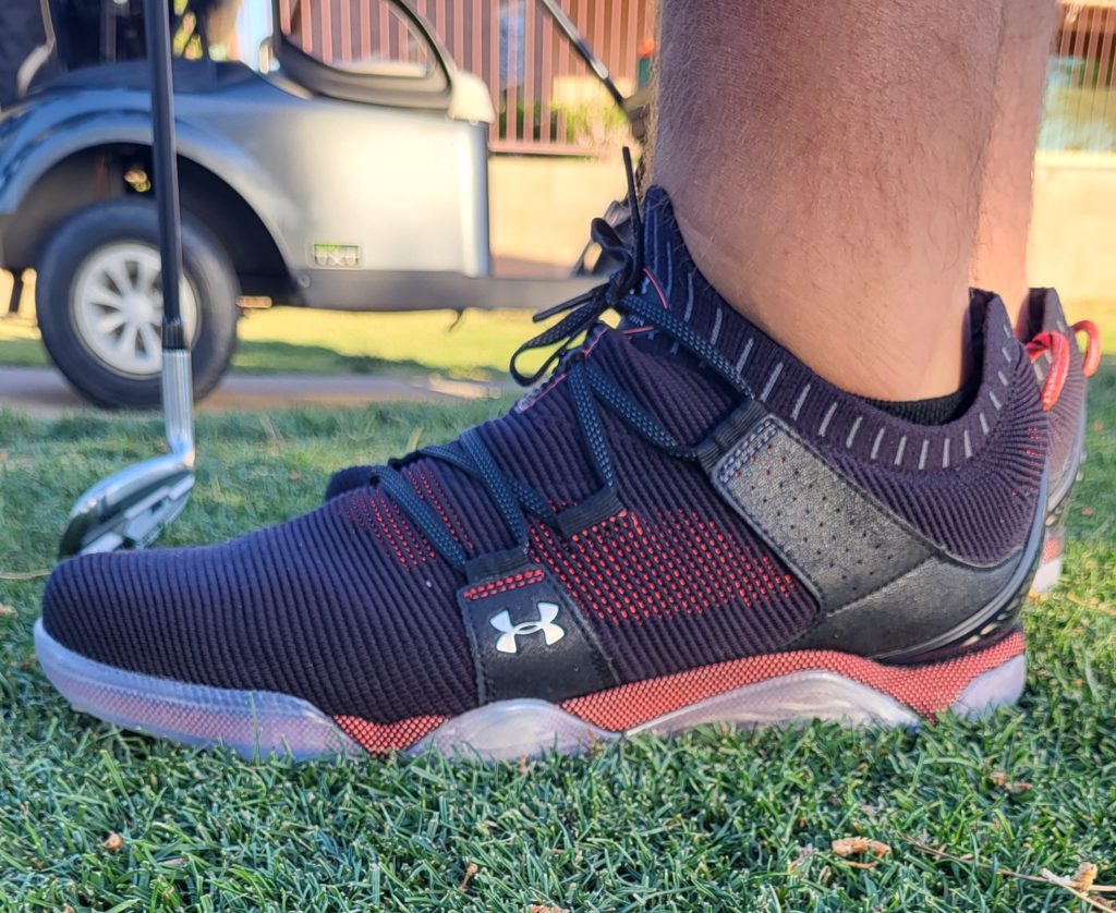 The Under Armour HOVR Tour SL on foot. 