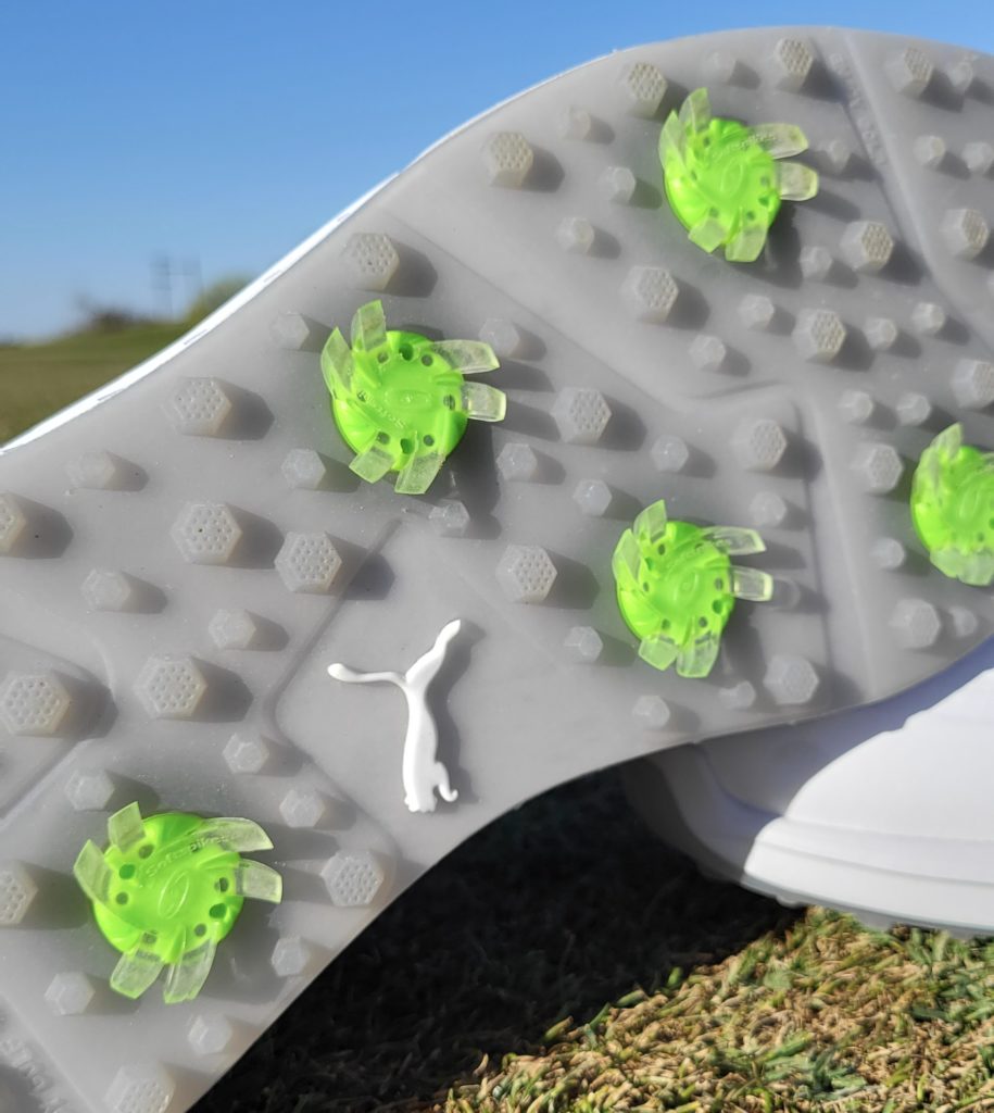 The traction cleats on the Puma IGNITE Articulate.