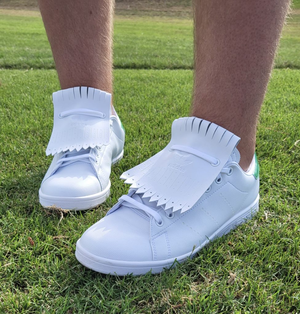 The Adidas Stan Smith Golf on foot look. 