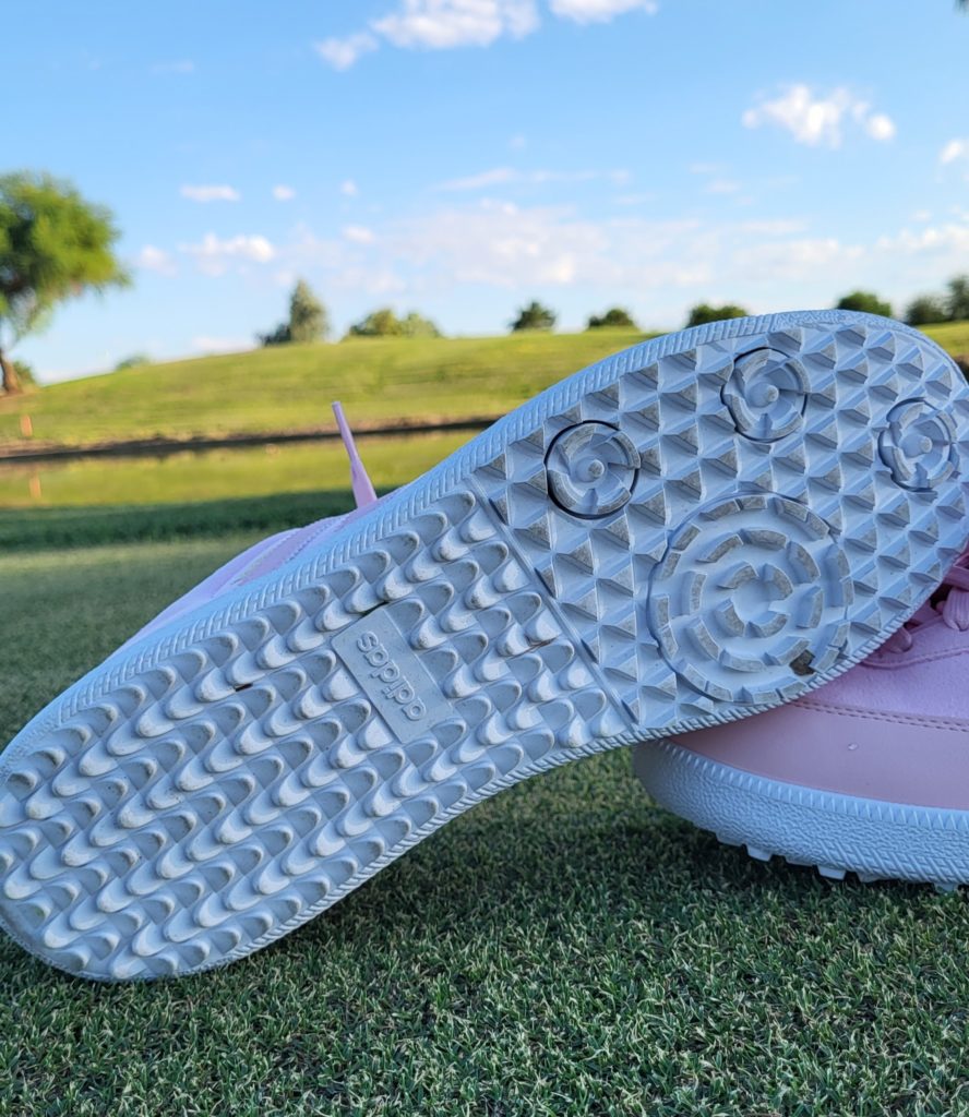 Rubber sole and traction of the Adidas Samba Golf
