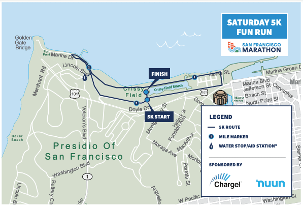 SF Marathon - 5k Saturday Map