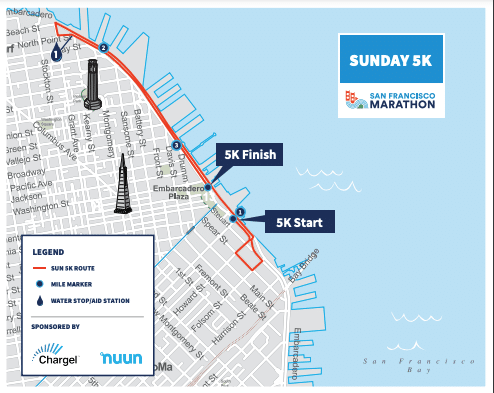 SF Marathon - 5k Sunday Map
