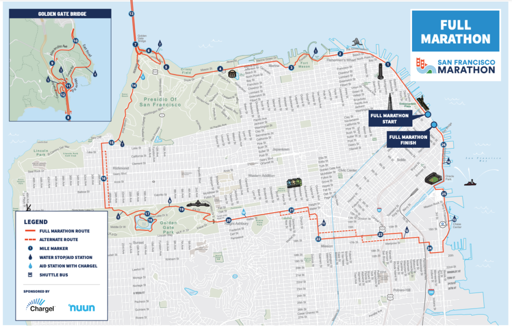 SF Marathon - Full Marathon Map